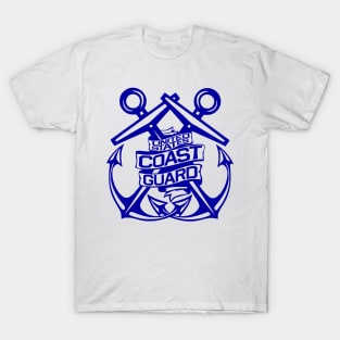 U.S. Coast Guard - Crossed Anchors in Blue T-Shirt